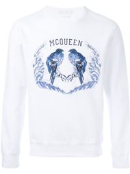 толстовка с вышивкой птиц Alexander McQueen
