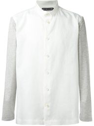 рубашка с контрастными рукавами  Issey Miyake Men