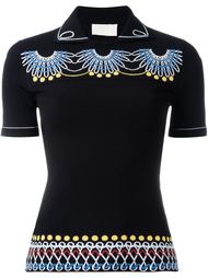 geometric intarsia polo shirt Peter Pilotto