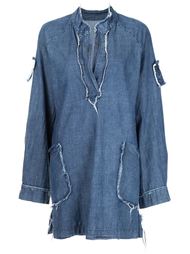 frayed edge denim dress  Raquel Allegra