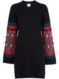 intarsia knit sleeve dress Barrie