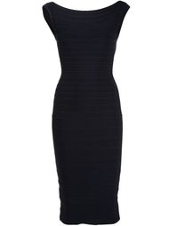 fitted ribbed dress Hervé Léger