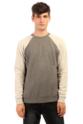 Толстовка свитшот DC Rebel Crew Ragl Otlr Heather Charcoal