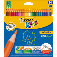 Цветные карандаши "Evolution Kids", 24 цв., BIC -