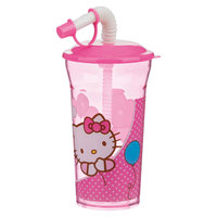 Стакан с крышкой и соломинкой (350 мл), Hello Kitty Новый Диск
