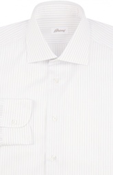 Хлопковая сорочка в полоску Brioni