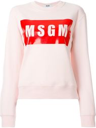 толстовка с принтом логотипа MSGM