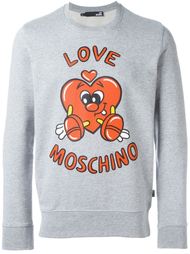 толстовка с принтом логотипа  Love Moschino