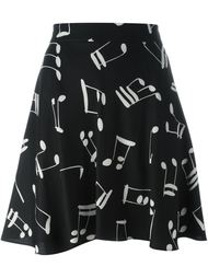 юбка с принтом нот  Saint Laurent