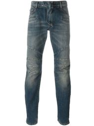 байкерские джинсы Balmain