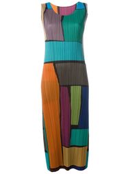 colour block mid-length dress Pleats Please By Issey Miyake
