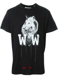 wolf print T-shirt Off-White