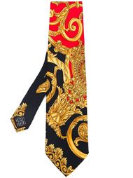 baroque print tie  Versace Vintage