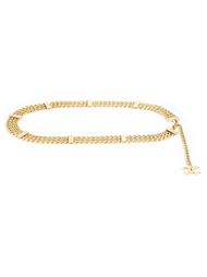 multi-strand chain CC logo pendant belt Chanel Vintage
