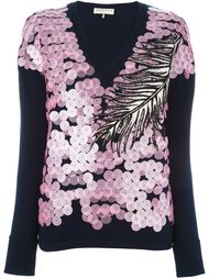 sequin embellished v-neck sweater Emilio Pucci