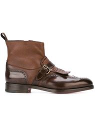 buckled fringed boots Santoni