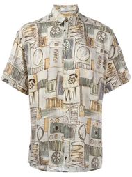 рубашка с абстрактным принтом Pierre Cardin Vintage