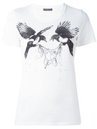 футболка с принтом птиц Alexander McQueen