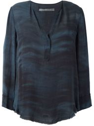 'Georgette' deep V-neck blouse Raquel Allegra