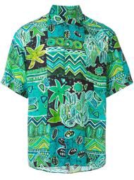 рубашка с тропическим принтом Kenzo Vintage