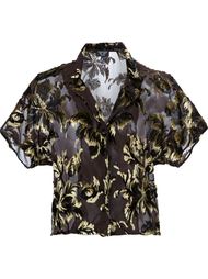 floral applications sheer blouse Creatures Of The Wind