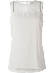 metallic stripe detail top Brunello Cucinelli