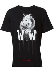 футболка с принтом волка Off-White