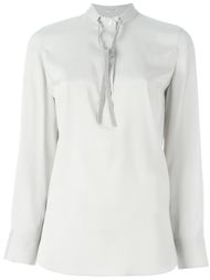 metallic neck tie blouse Brunello Cucinelli
