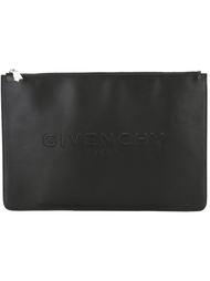 клатч с тиснением логотипа Givenchy