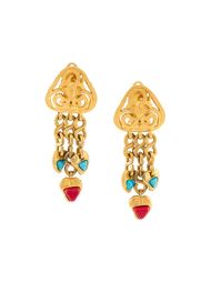 tribal clip-on earrings Chanel Vintage