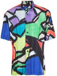 graphic print creased shirt Issey Miyake Men
