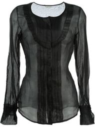 sheer pleat detail blouse Fendi Vintage