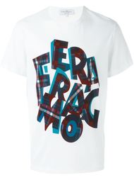 checked logo print T-shirt  Salvatore Ferragamo