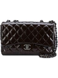 crackled leather jumbo flap bag Chanel Vintage