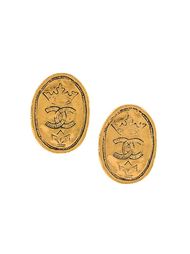 crown clip on earrings Chanel Vintage