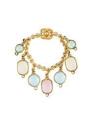 poured glass charm bracelet Chanel Vintage