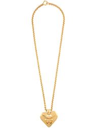 vintage heart pendant necklace Chanel Vintage