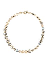 charm faux pearl necklace Chanel Vintage
