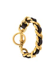 leather chain bracelet Chanel Vintage