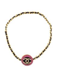 95P large CC rhinestone pendant chain necklace Chanel Vintage
