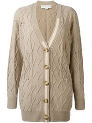 distressed cable knit cardigan Stella McCartney