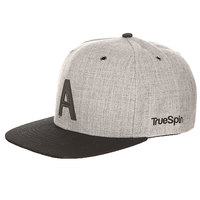 Бейсболка с прямым козырьком TrueSpin Abc Snapback Dark Grey/Black Leather-a