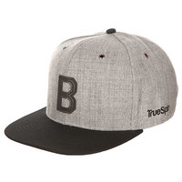 Бейсболка с прямым козырьком TrueSpin Abc Snapback Dark Grey/Black Leather-b