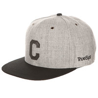 Бейсболка с прямым козырьком TrueSpin Abc Snapback Dark Grey/Black Leather-c