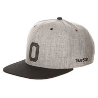 Бейсболка с прямым козырьком TrueSpin Abc Snapback Dark Grey/Black Leather-o