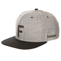 Бейсболка с прямым козырьком TrueSpin Abc Snapback Dark Grey/Black Leather-f