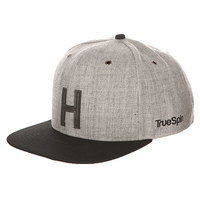 Бейсболка с прямым козырьком TrueSpin Abc Snapback Dark Grey/Black Leather-h