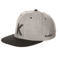 Бейсболка с прямым козырьком TrueSpin Abc Snapback Dark Grey/Black Leather-k