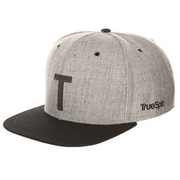 Бейсболка с прямым козырьком TrueSpin Abc Snapback Dark Grey/Black Leather-t