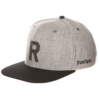 Бейсболка с прямым козырьком TrueSpin Abc Snapback Dark Grey/Black Leather-r